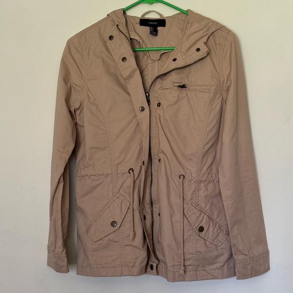 Forever 21 Jackets & Blazers - Forever 21 Color Beige Hooded Women’s Jacket Size Small